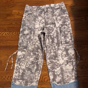 Camo Style Cargo Demin Jeans